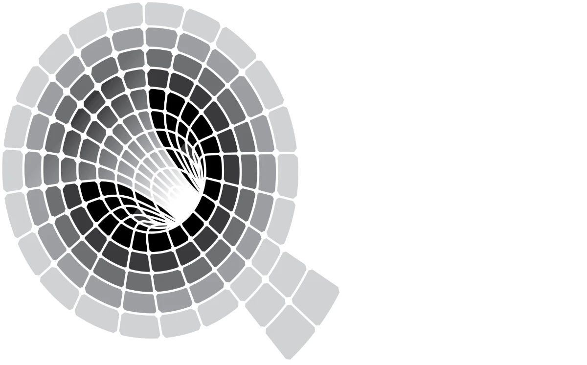 Horizontal QPA logo - all white